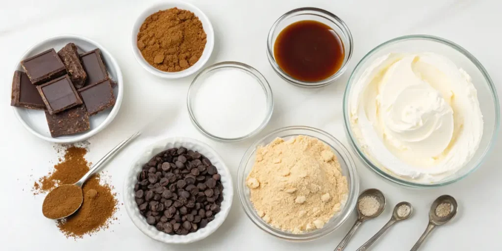 ingredients for Chocolate Cream Pie No-Bake Dessert Recipe