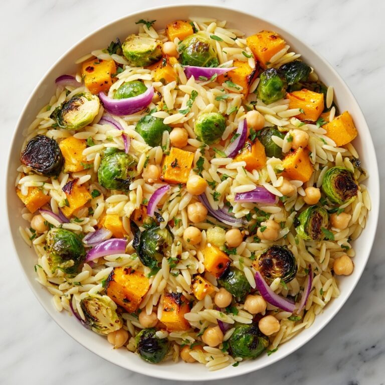 Vegan Roasted Veggie Orzo Salad Recipe