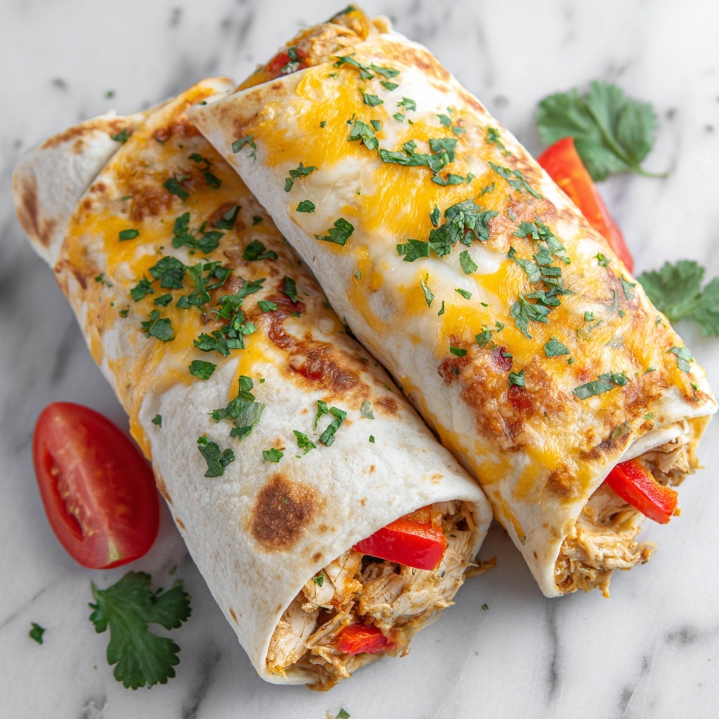 Baked Chicken Chimichangas Recipe - Recipe Image