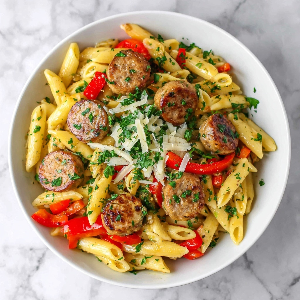 One Pot Smoked Sausage Pasta Recipe - Recipe Image