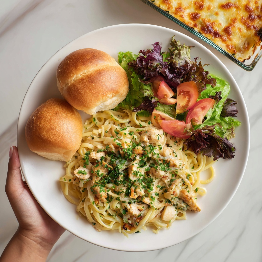 Baked Cream Cheese Chicken Alfredo Recipe - Recipe Image