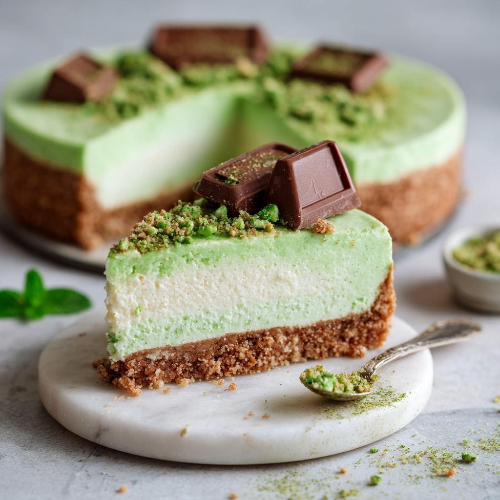 Vegan Matcha Cheesecake (No Bake) Recipe - Recipe Image