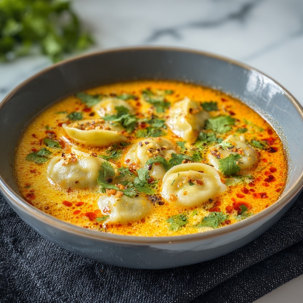 Thai Coconut Curry Dumpling Soup Recipe - Recipe Image