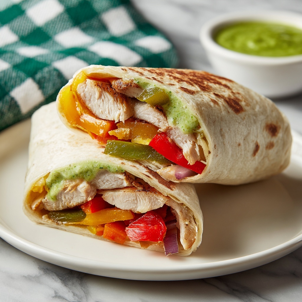 Easy Chicken Fajita Wraps Recipe - Recipe Image