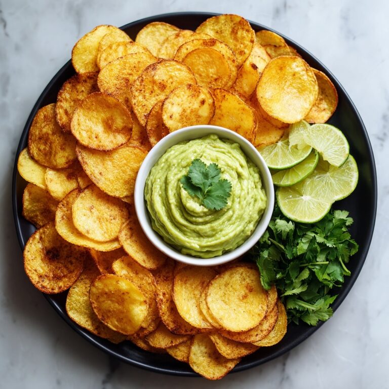 Baked Plantain Chips with Guacamole Recipe