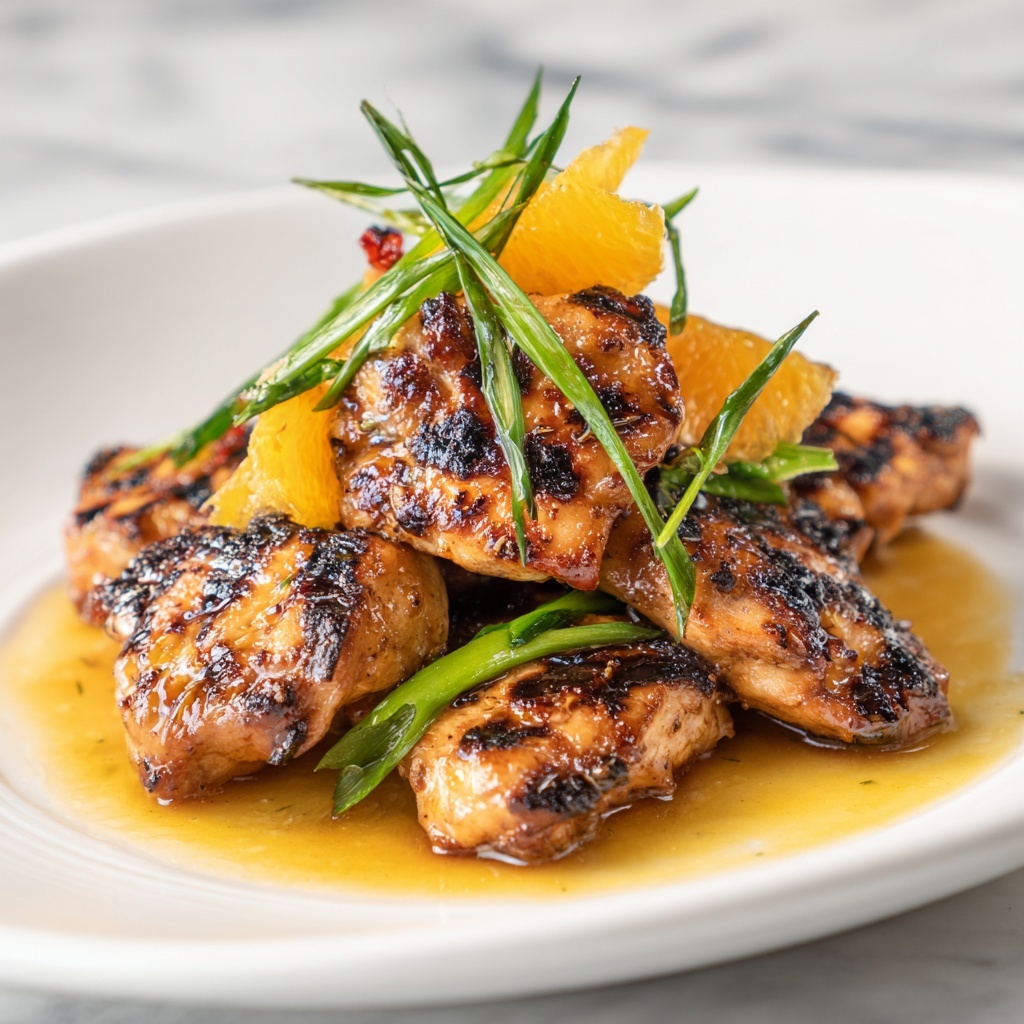 Blackened Chicken with Caramel Clementine Dressing Recipe - Recipe Image
