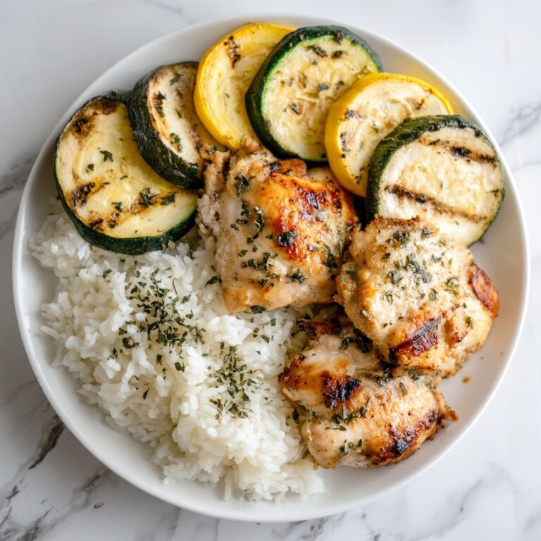 Lemon Pepper Chicken and Rice with Zucchini and Squash Recipe