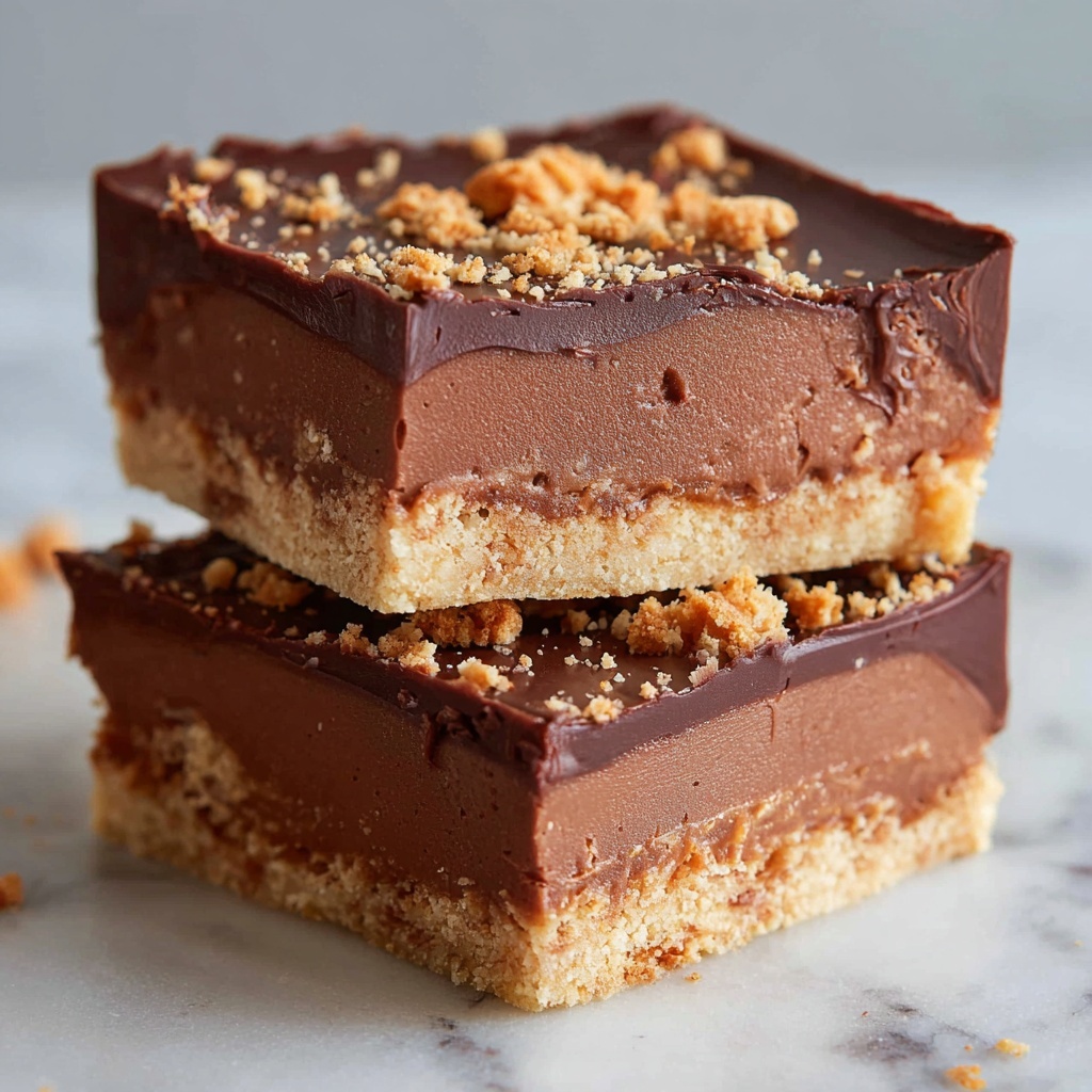 No-Bake Shortbread Fudge Slice Recipe - Recipe Image