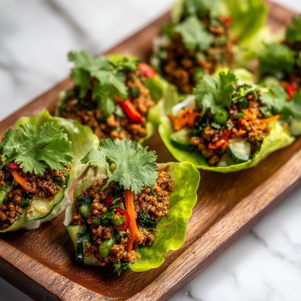 Easy Chicken Larb Lettuce Wraps to Try Today Recipe - Recipe Image