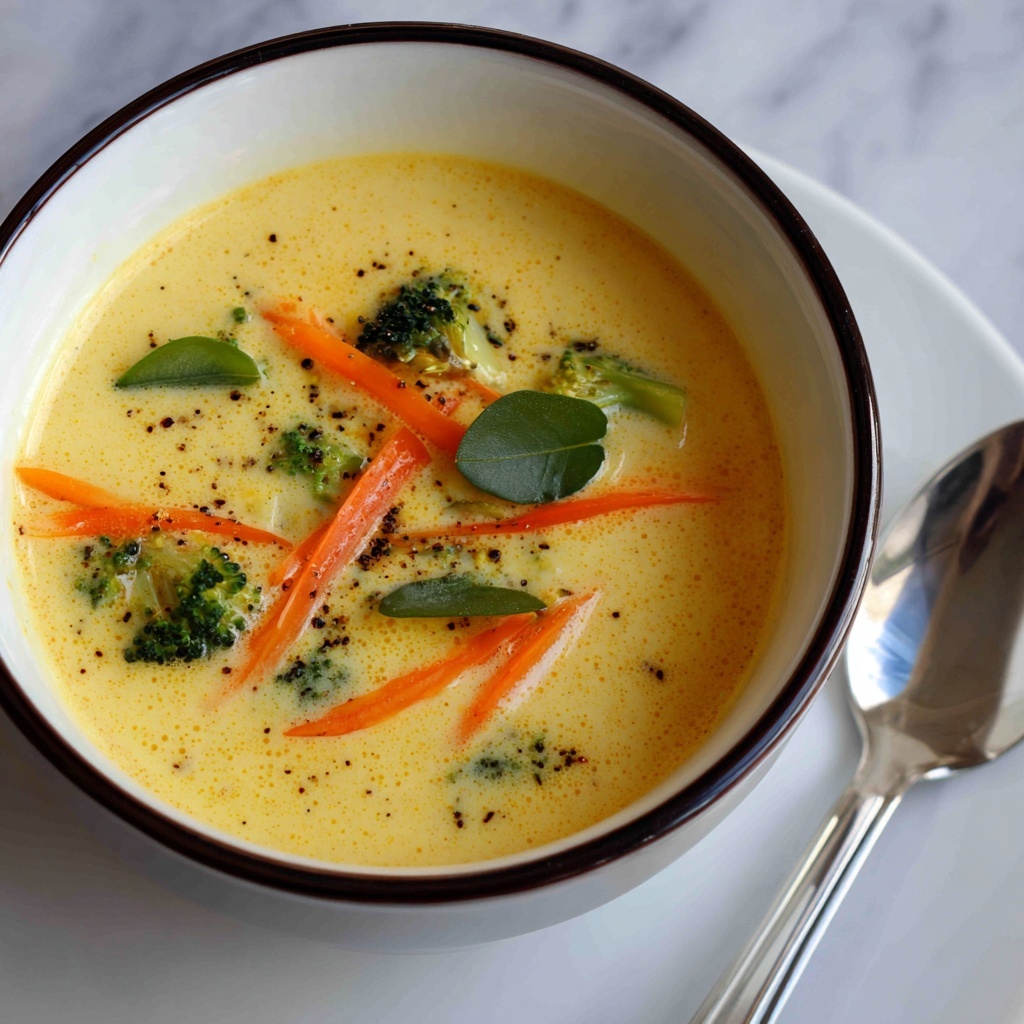 Skinny Broccoli Cheddar Soup Recipe - Recipe Image