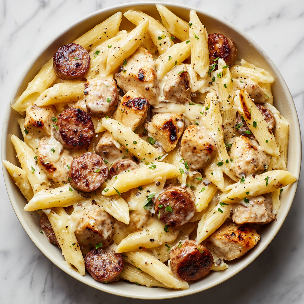 Crock Pot Creamy Cajun Chicken Pasta Recipe - Recipe Image