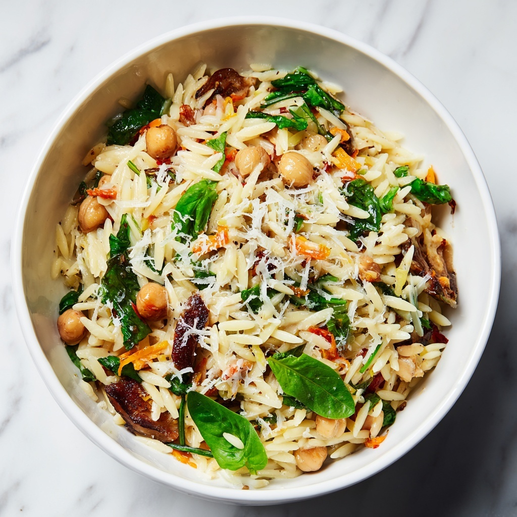 Creamy Tuscan Chickpeas & Orzo Recipe - Recipe Image