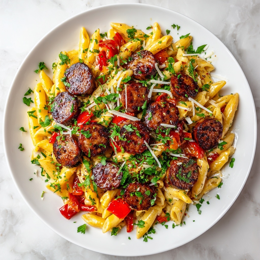 One Pot Smoked Sausage Pasta Recipe - Recipe Image