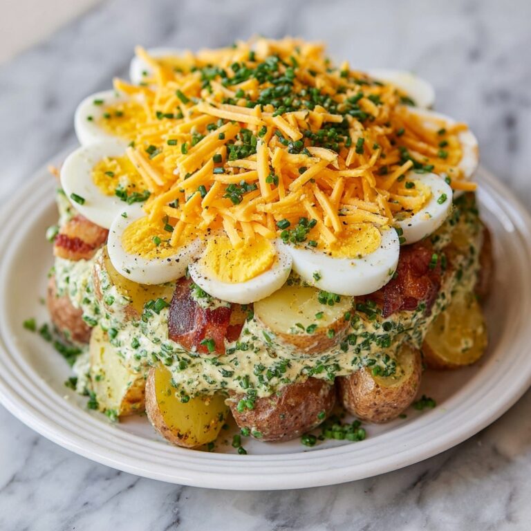 Loaded Potato Salad with Bacon, Cheddar, and Hard-Boiled Eggs Recipe