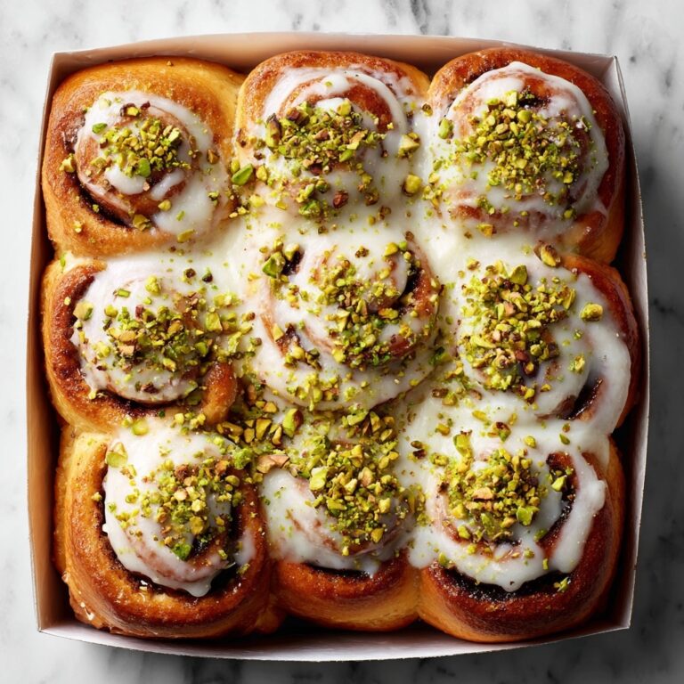 White Chocolate Pistachio Cinnamon Rolls Recipe