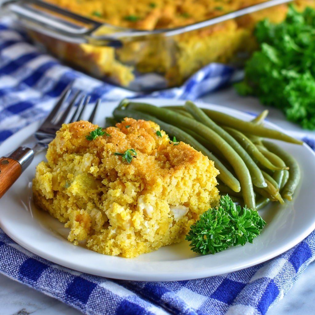 Chicken Cornbread Casserole Recipe - Recipe Image
