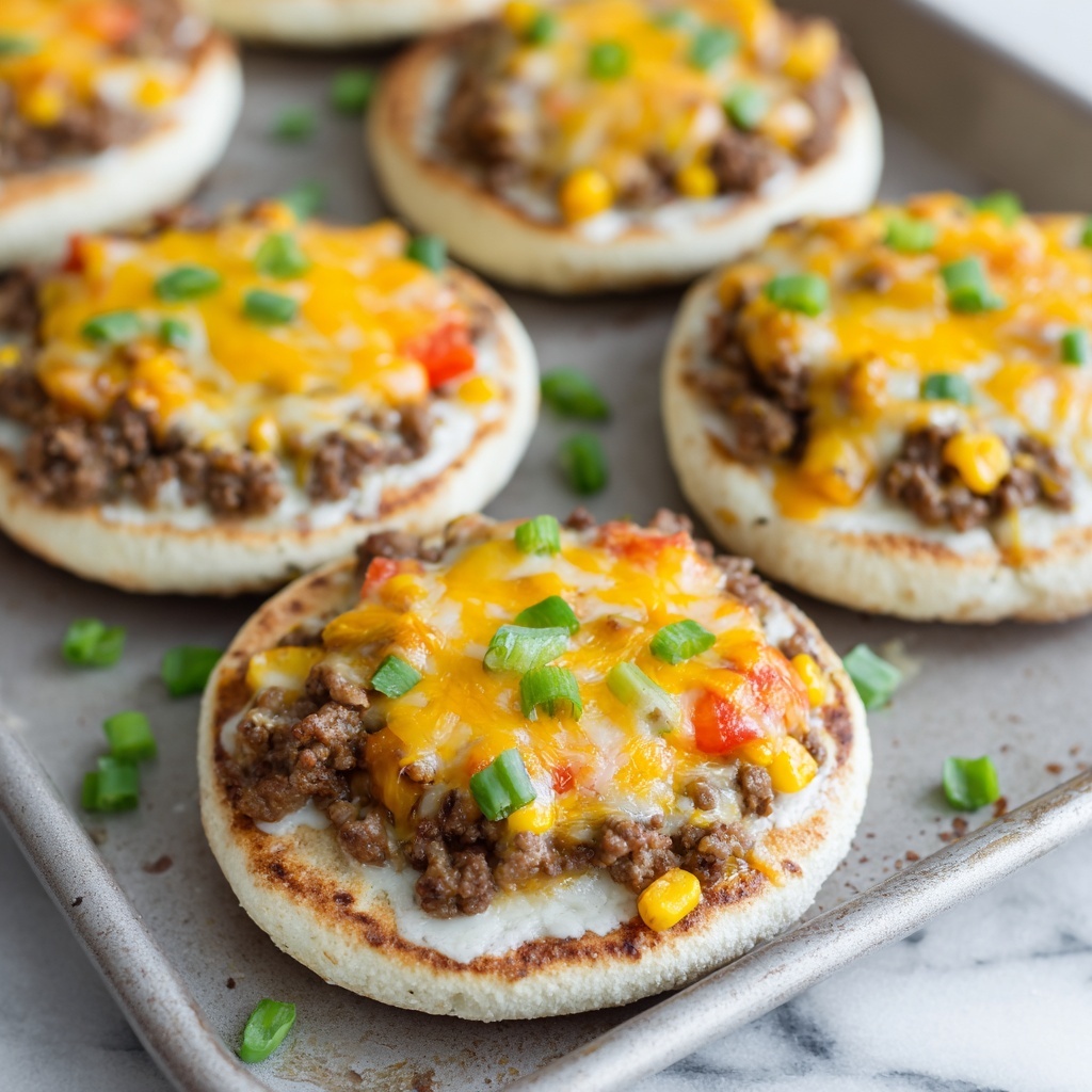 Mexican English Muffin Pizza Recipe - Recipe Image