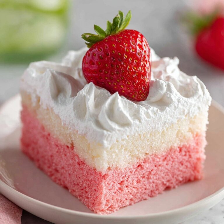 Strawberries and Cream Poke Cake Recipe