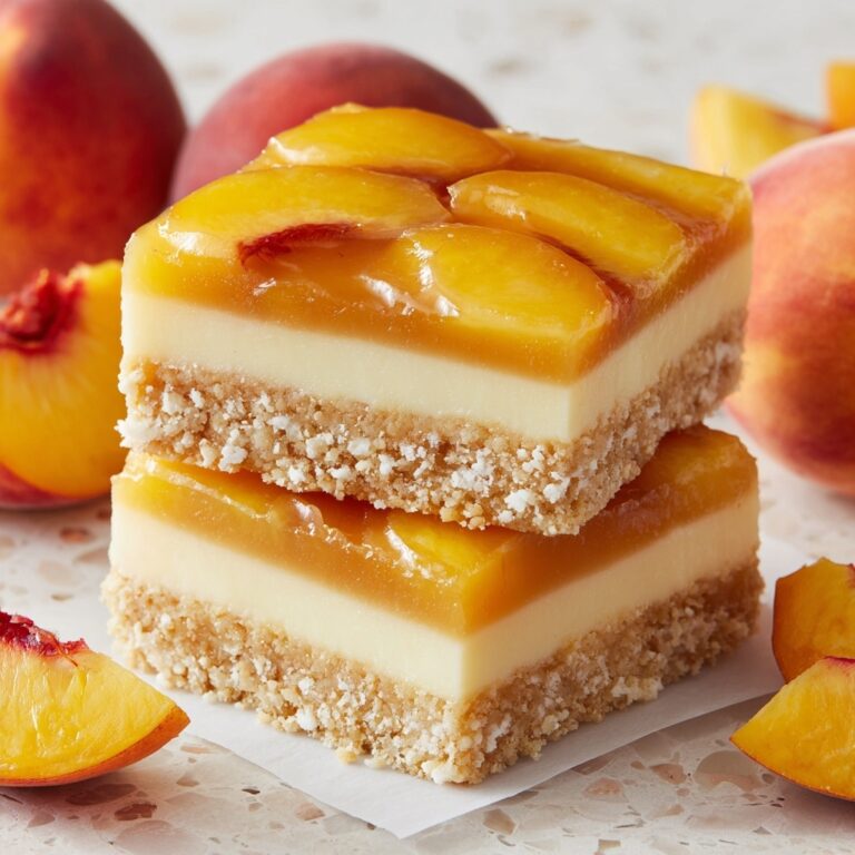 Vegan Peach Cheesecake with Almond-Cashew Crust Recipe