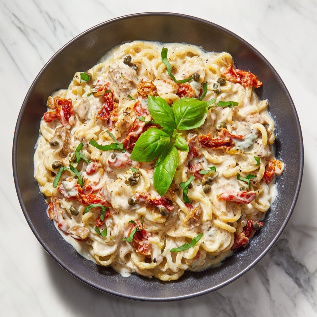 Creamy Sun-Dried Tomato Fettuccine Recipe - Recipe Image