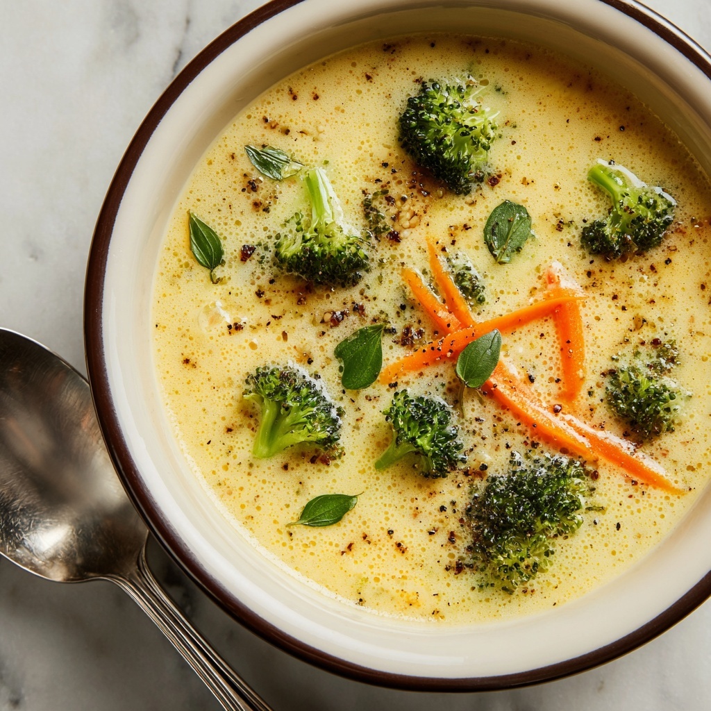 Skinny Broccoli Cheddar Soup Recipe - Recipe Image