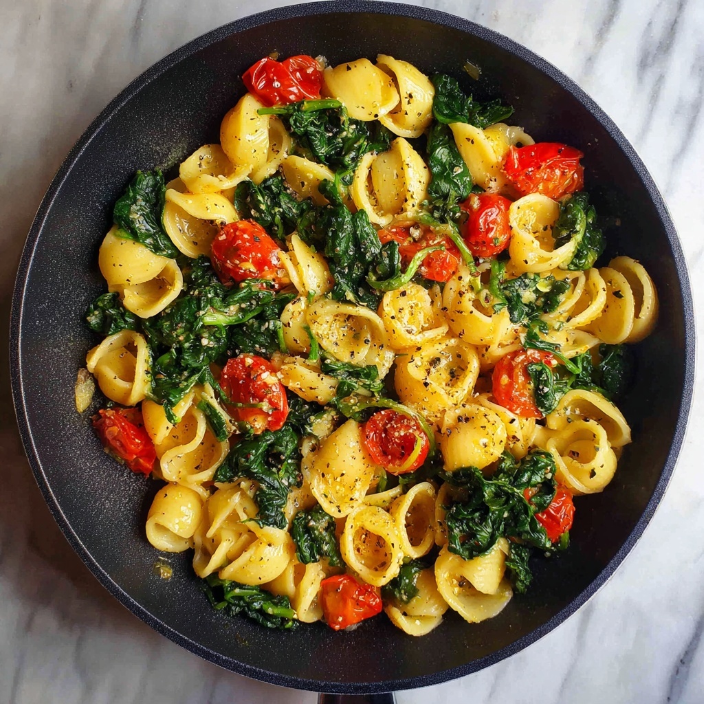 Delicious Spinach Tomato Pasta Recipe - Recipe Image