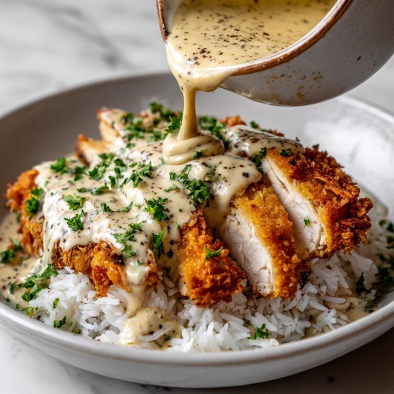 Parmesan-Crusted Chicken with Creamy Garlic Sauce Recipe