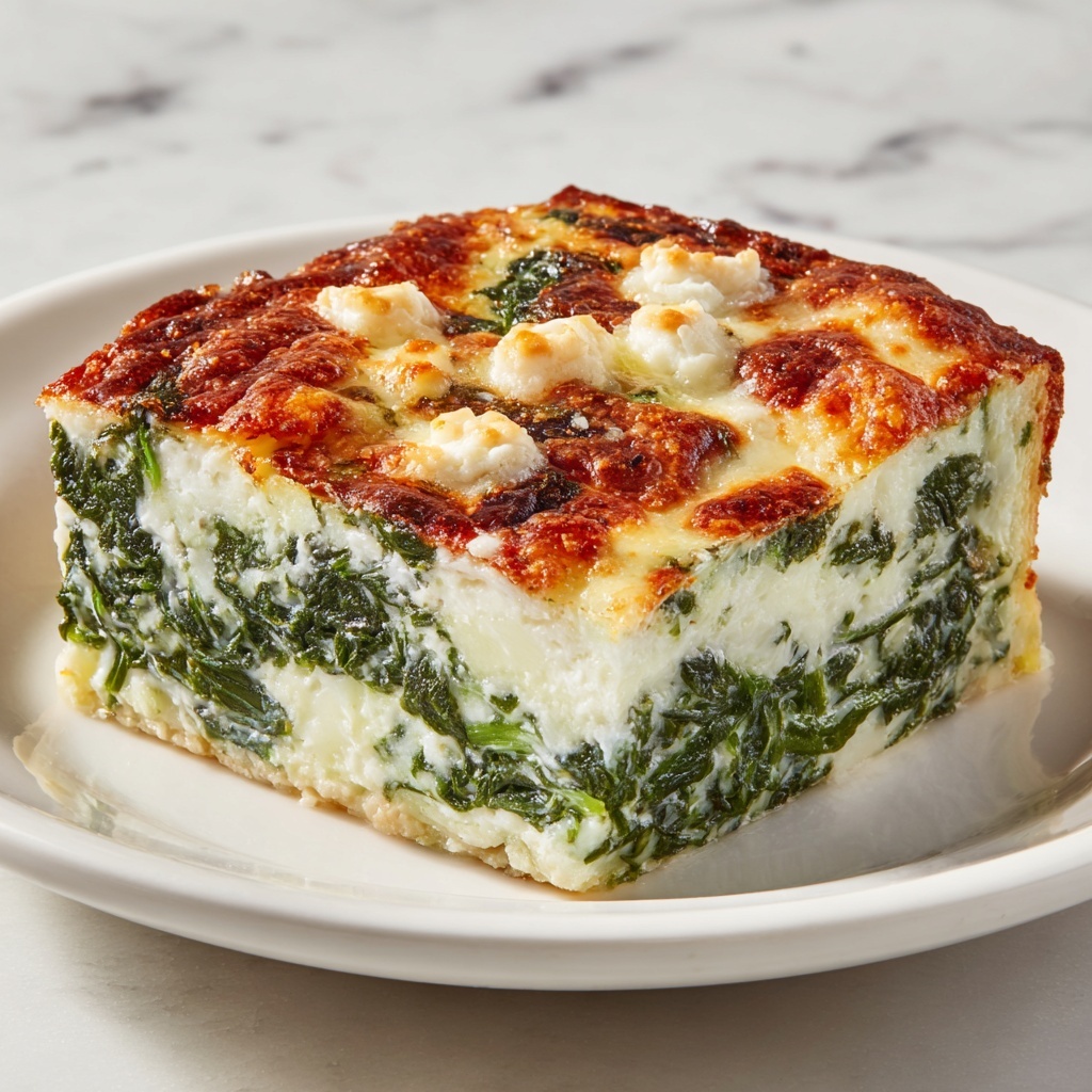 Spinach Casserole with Feta Cheese Recipe - Recipe Image