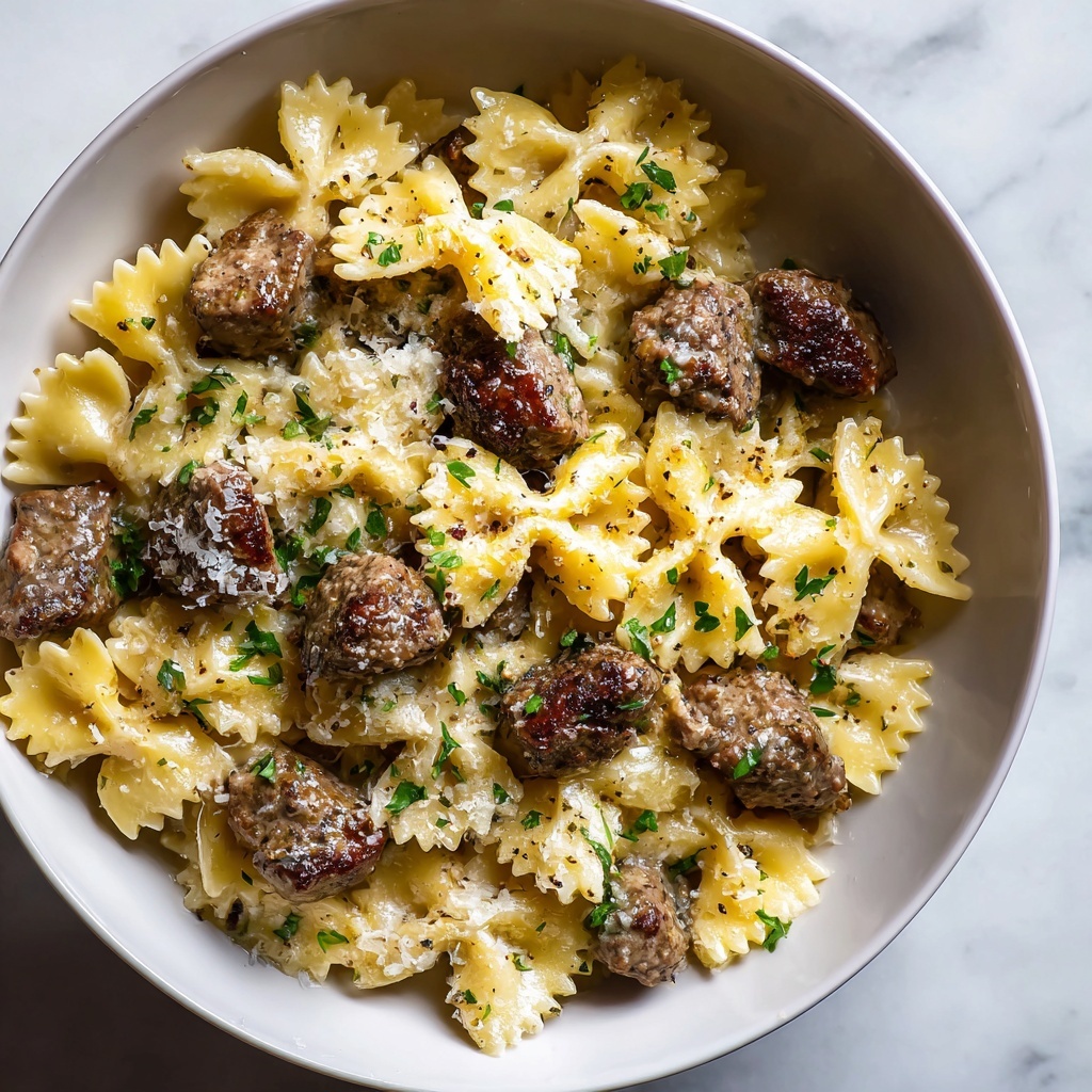Creamy Beef and Bowtie Pasta Recipe - Recipe Image