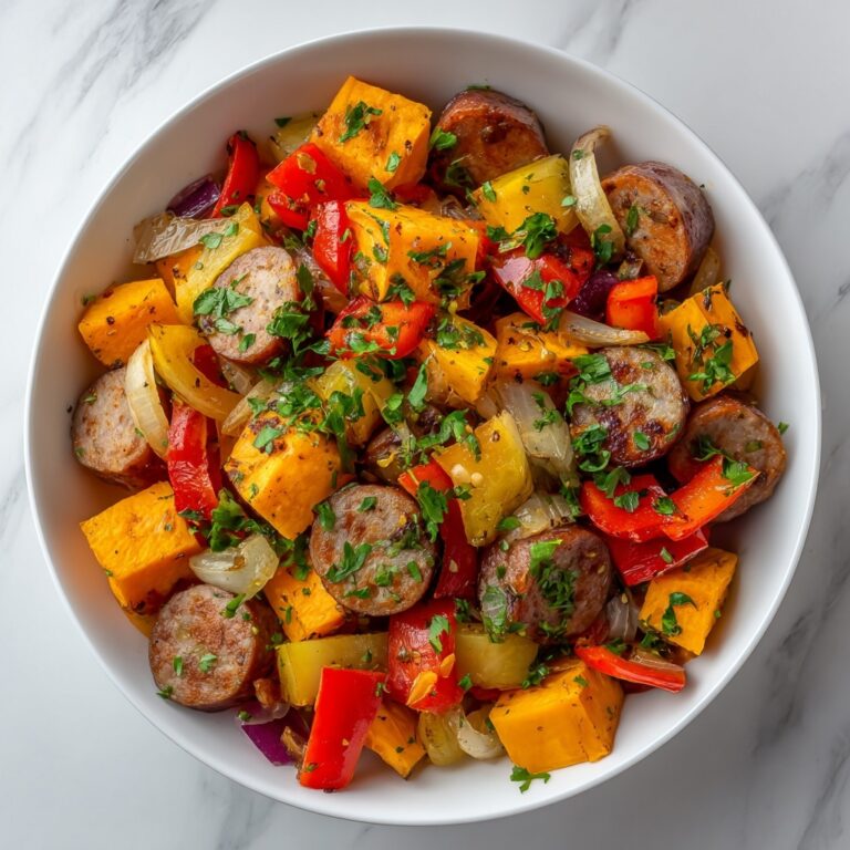 Sausage and Sweet Potatoes with Honey Garlic Sauce Recipe