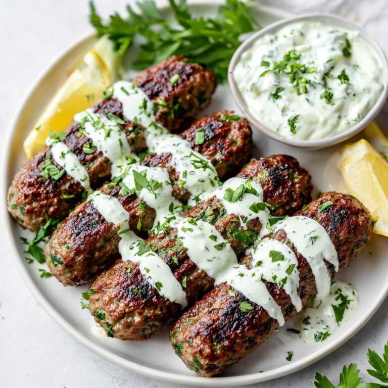 Chicken Kofta with Garlic Yogurt Sauce Recipe