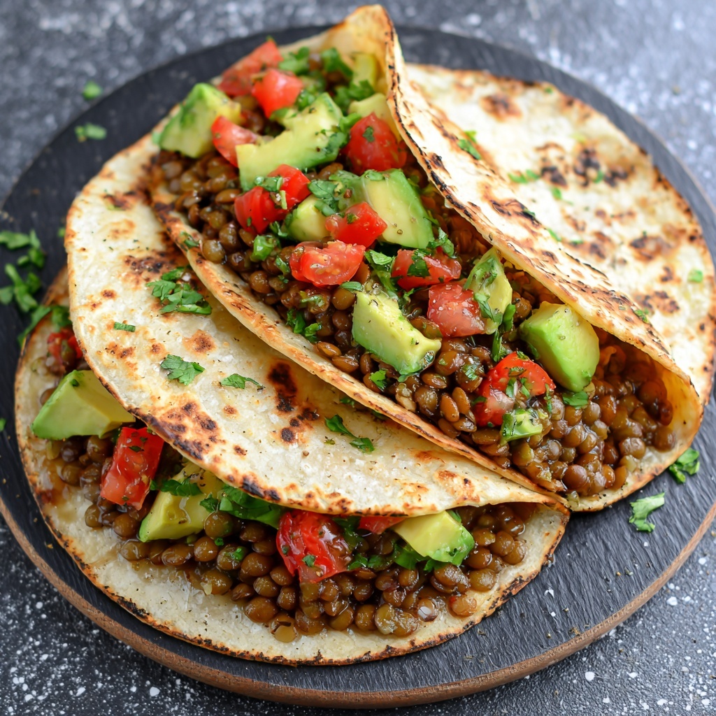 Lentil Tacos with Spiced Vegetable Filling Recipe - Recipe Image