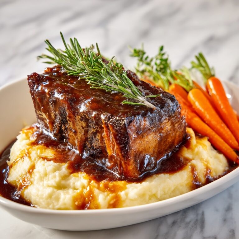 Braised Lamb Shanks with Root Vegetables in Red Wine and Herbs Recipe