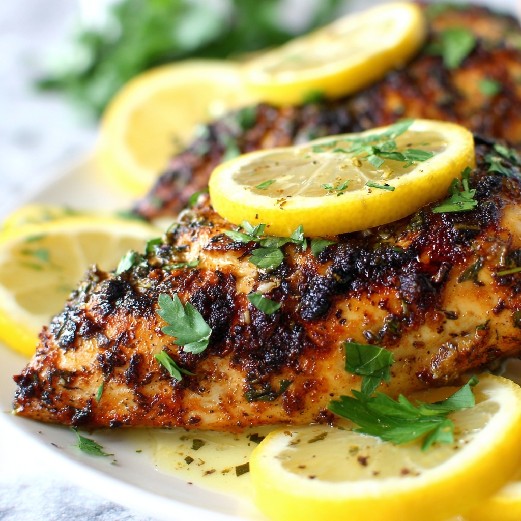 Zesty Grilled Lemon Chicken Breast Recipe - Recipe Image