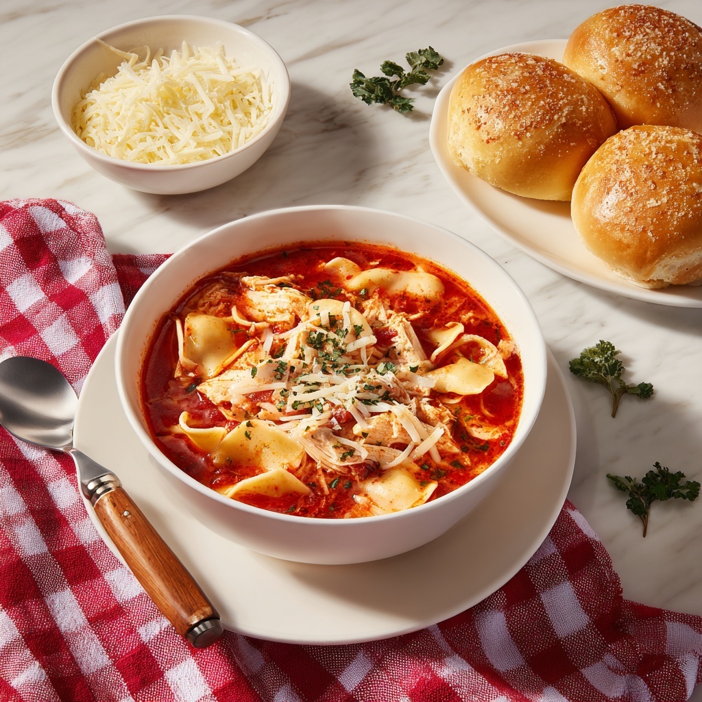 Slow Cooker Chicken Parmesan Soup Recipe - Recipe Image