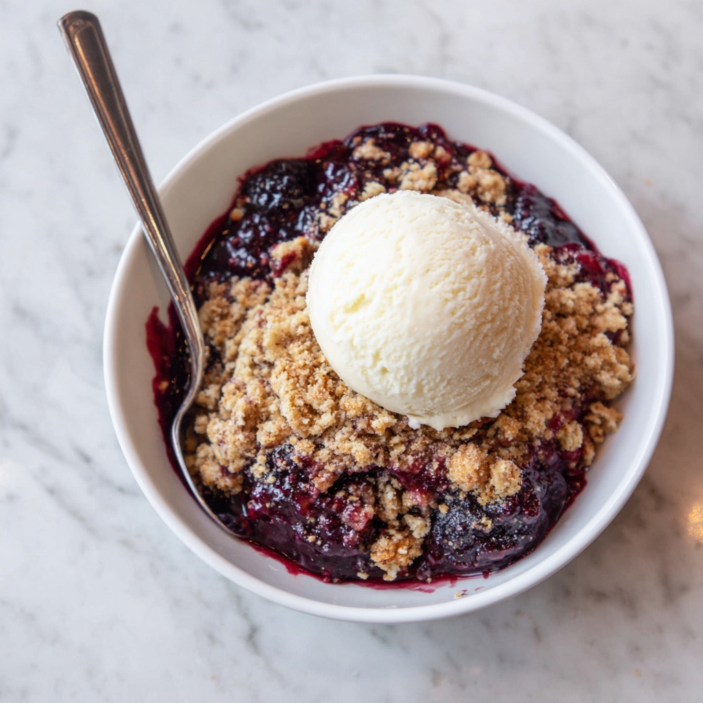 Easy Vegan Triple Berry Crisp Recipe - Recipe Image