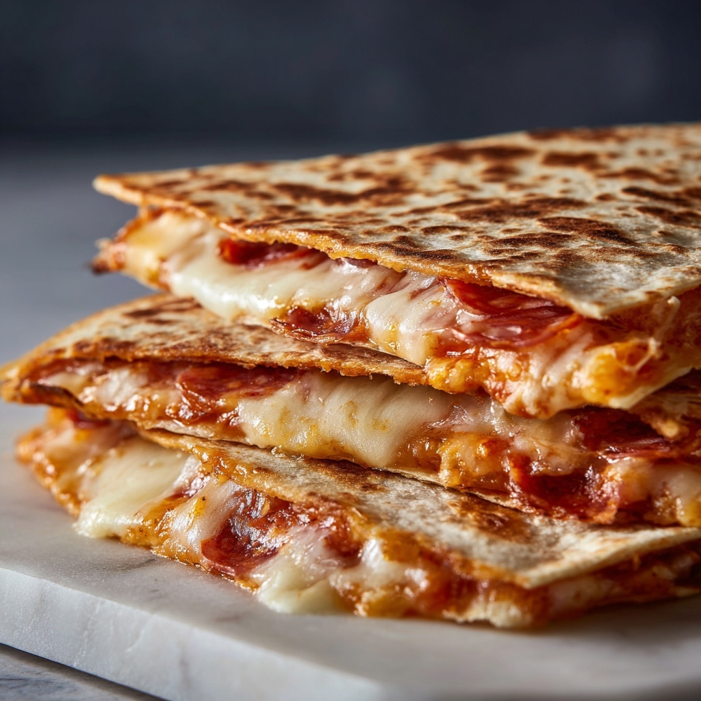 Pepperoni Pizza Quesadillas Recipe - Recipe Image