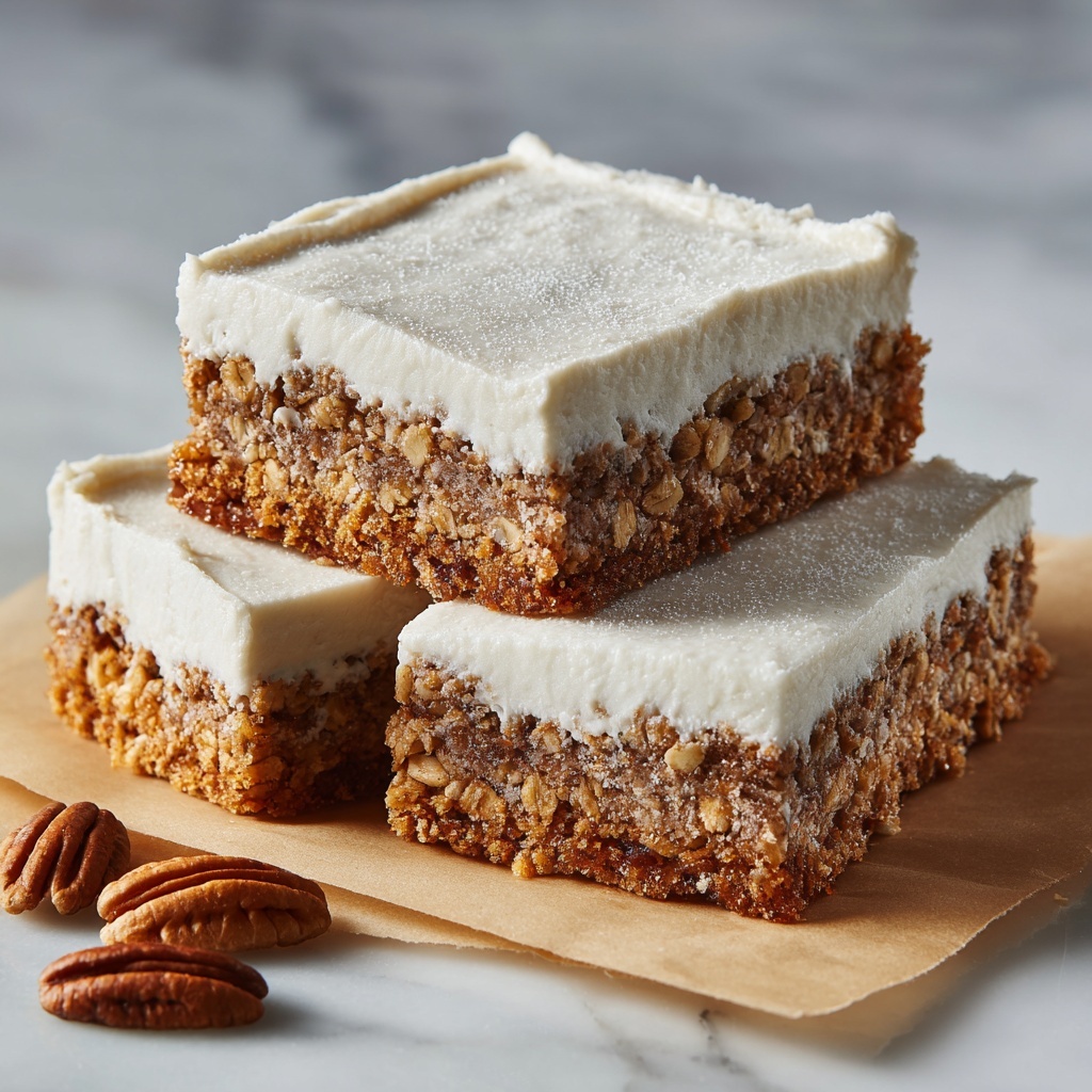 Healthy No-Bake Carrot Cake Breakfast Bars Recipe - Recipe Image