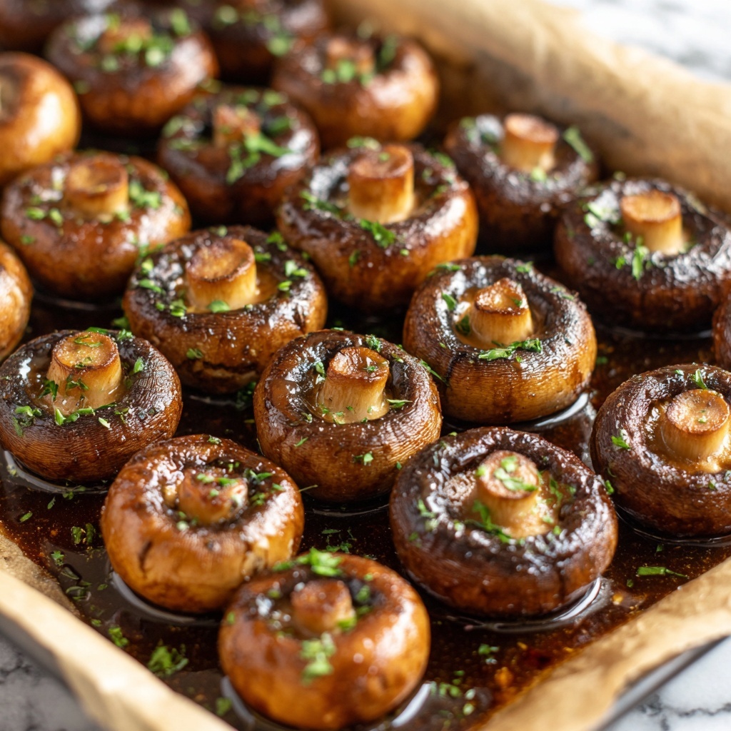 Honey and Garlic Roasted Mushrooms Recipe - Recipe Image