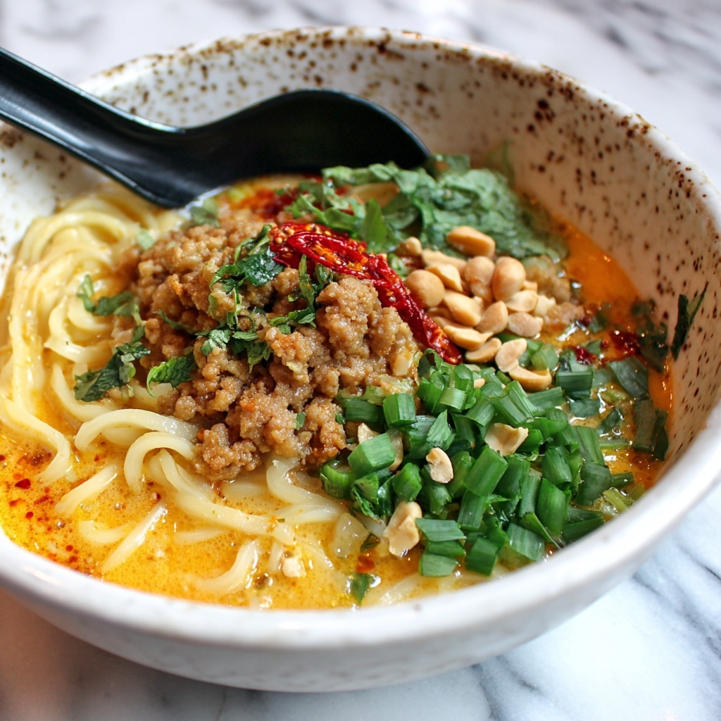 Crispy Thai Peanut Chicken Ramen Recipe - Recipe Image