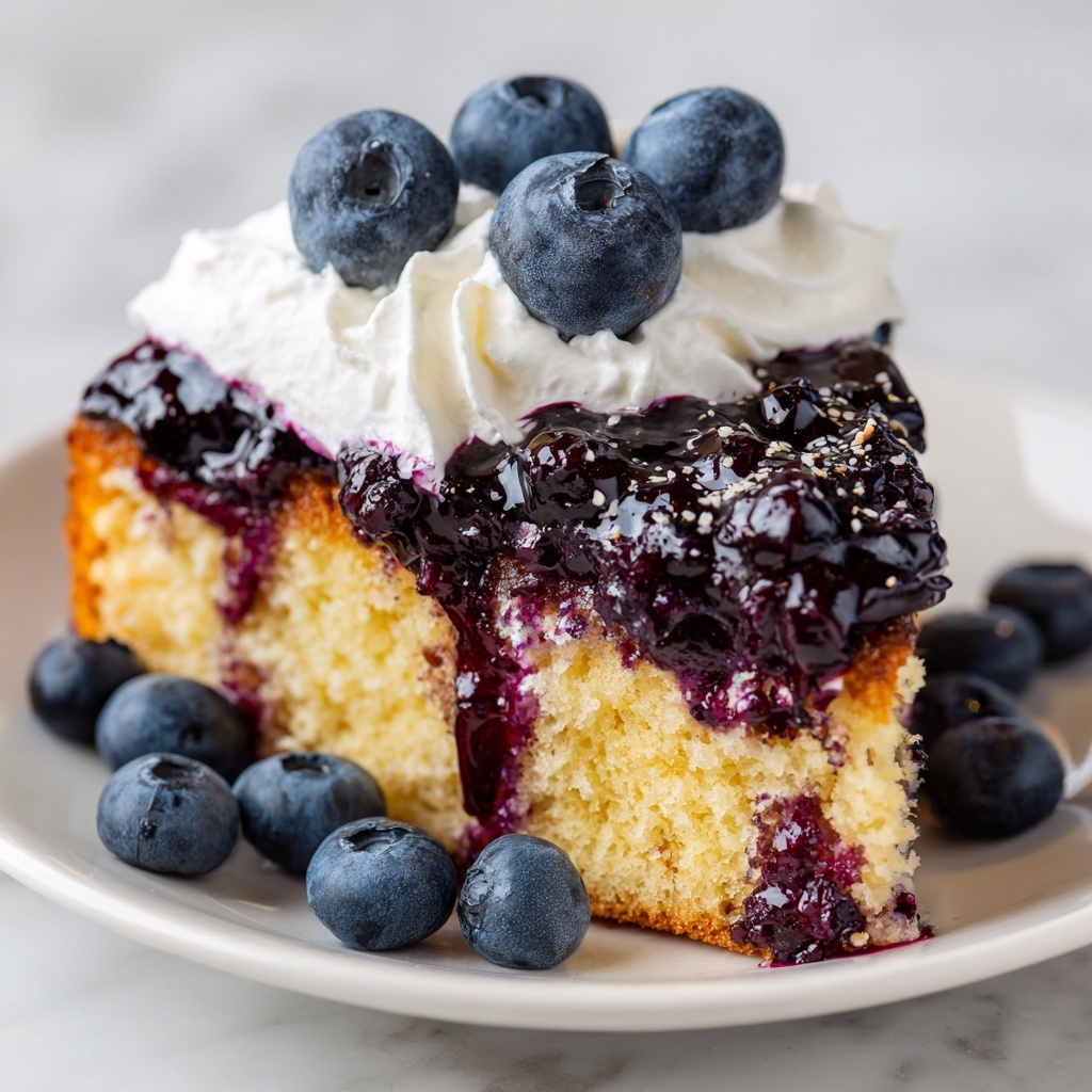 Blueberry Lemon Poke Cake Recipe - Recipe Image
