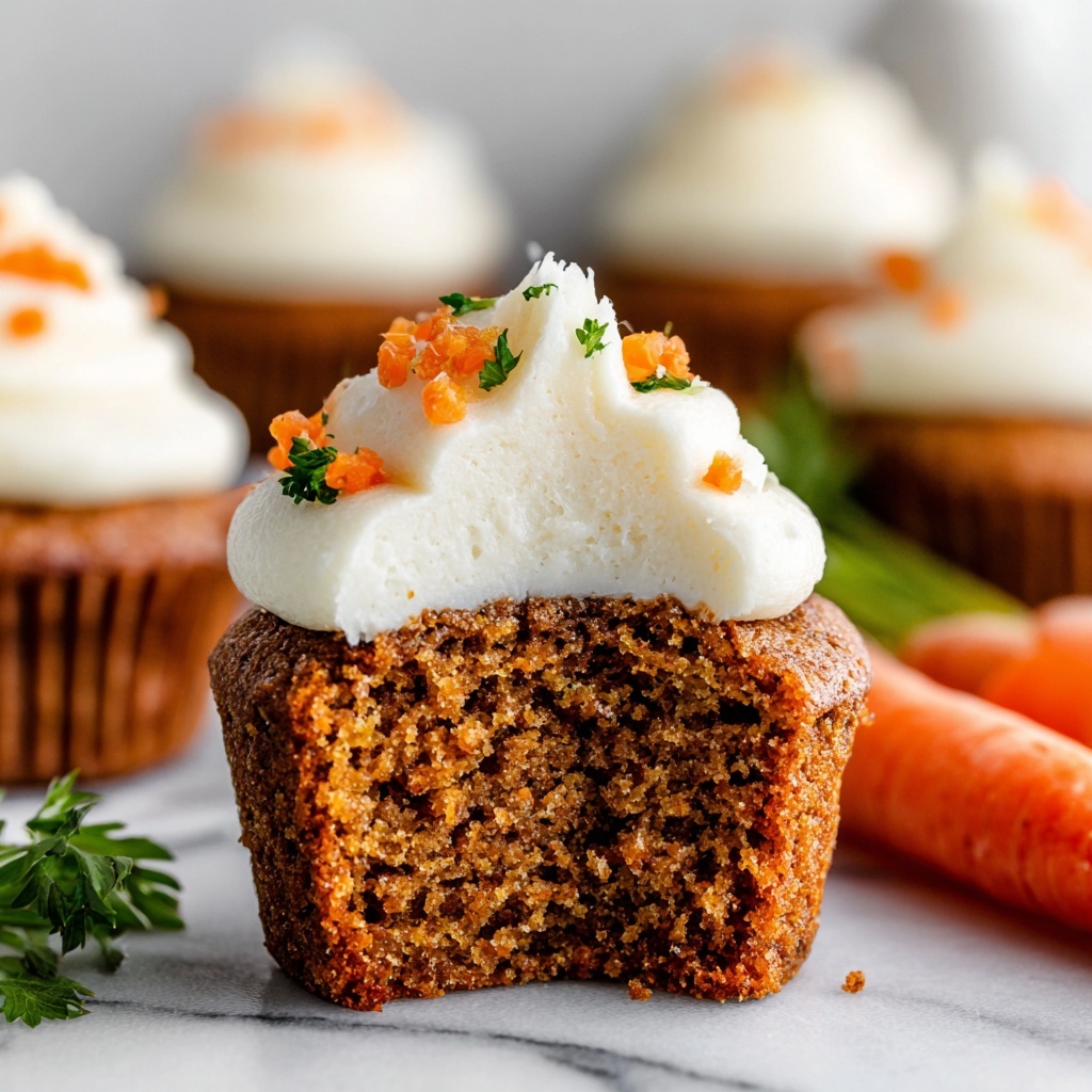 Carrot Cake Cupcakes with Cream Cheese Frosting Recipe - Recipe Image