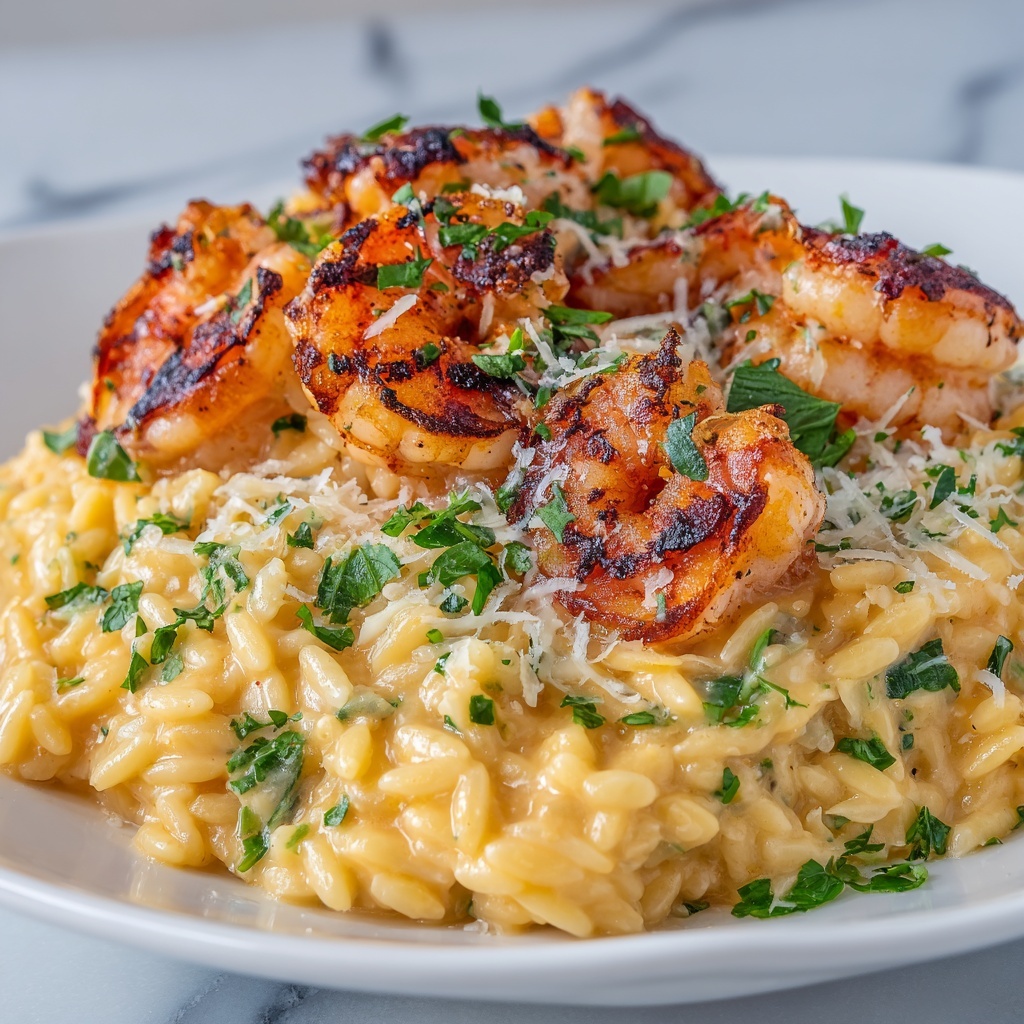 Parmesan Orzo with Shrimp Recipe - Recipe Image