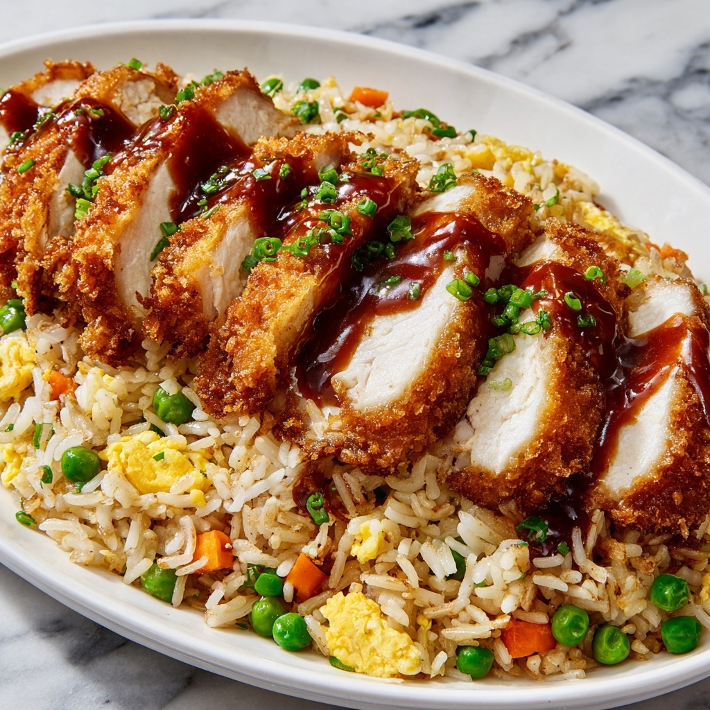 Crispy Saucy Chicken with Vegetable Fried Rice Recipe - Recipe Image