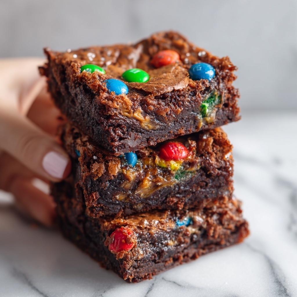 M&M Brownies Chocolate Fudge Recipe - Recipe Image