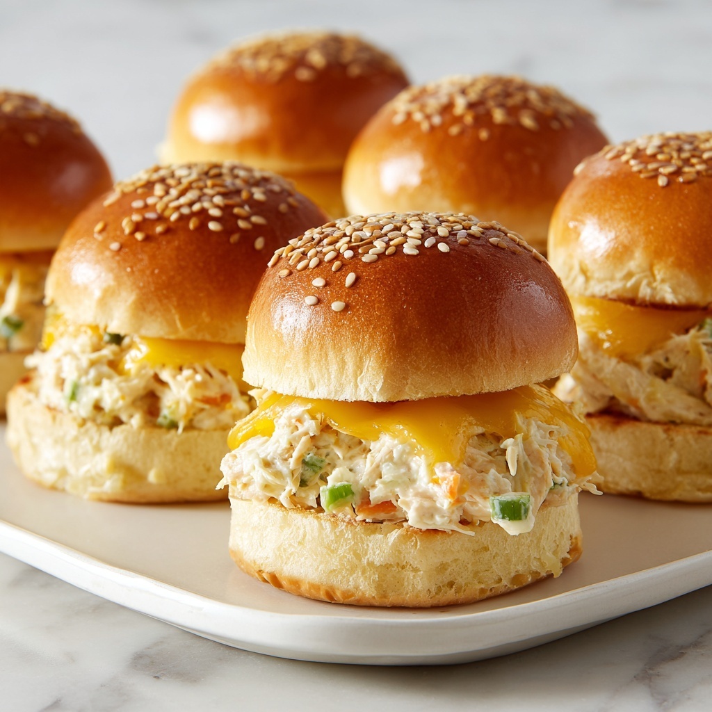 Hot Chicken Salad Sliders Recipe - Recipe Image