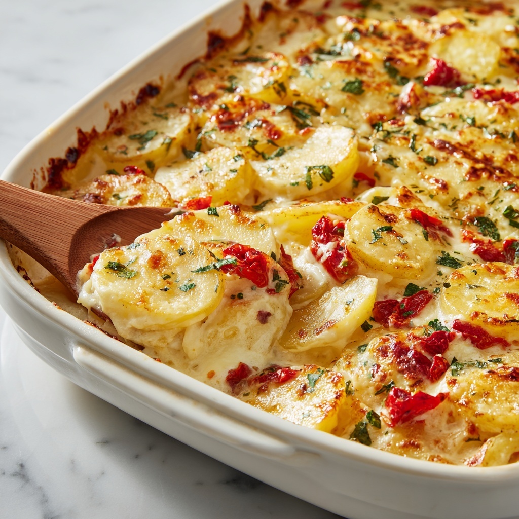 Southwestern Scalloped Potatoes with Green Chiles and Pepper Jack Recipe - Recipe Image