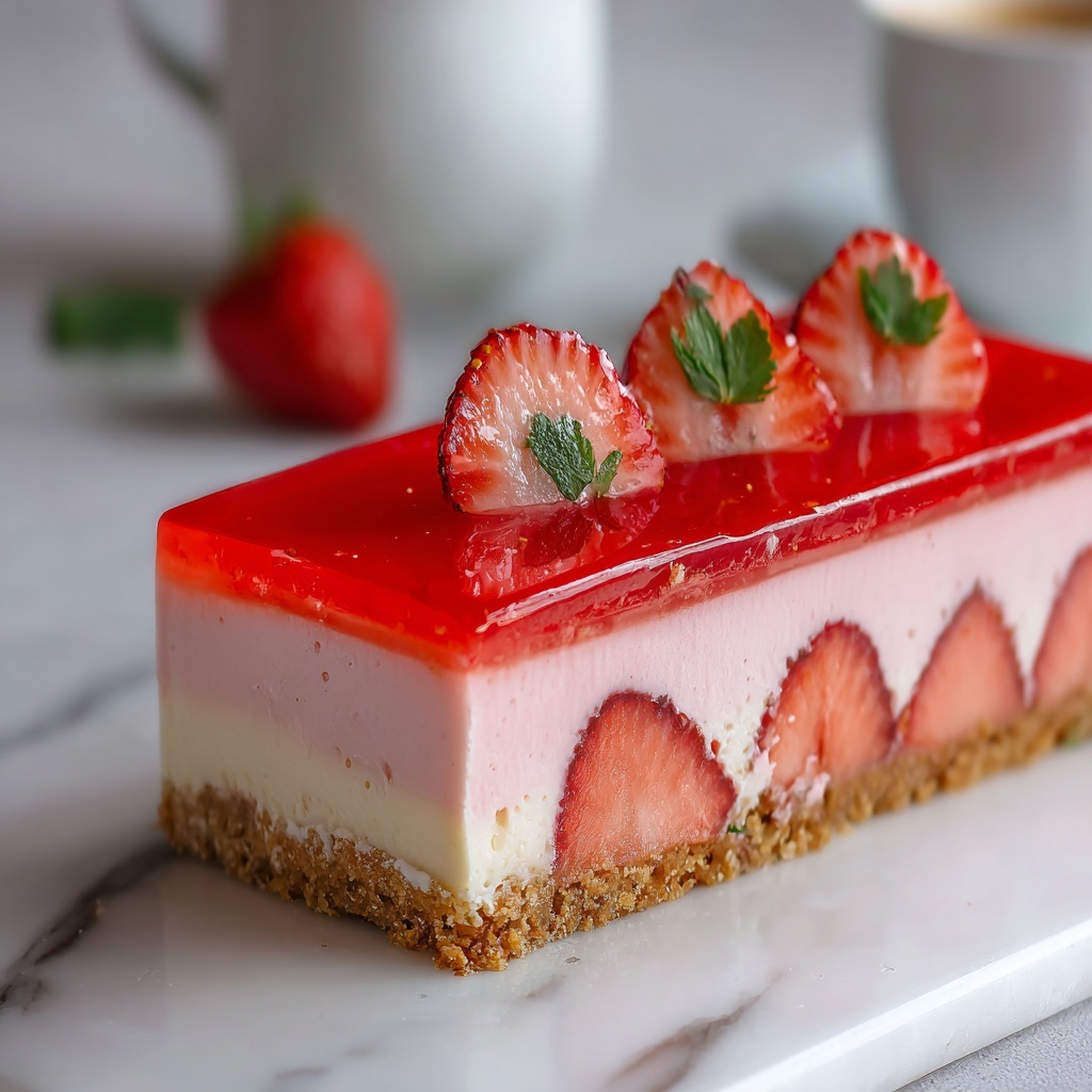 Easy Vegan Strawberry Cheesecake Recipe - Recipe Image