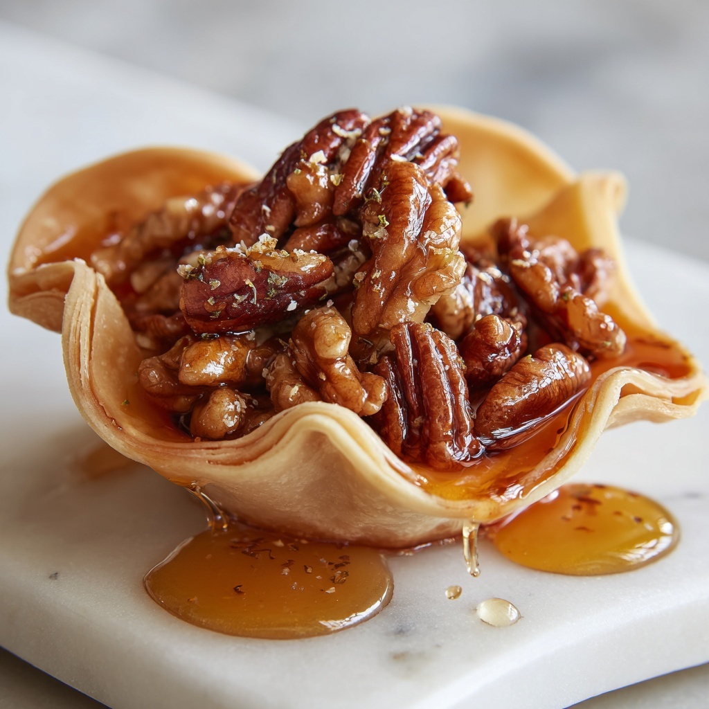 Pecan Caramel Baklava Cups Recipe - Recipe Image