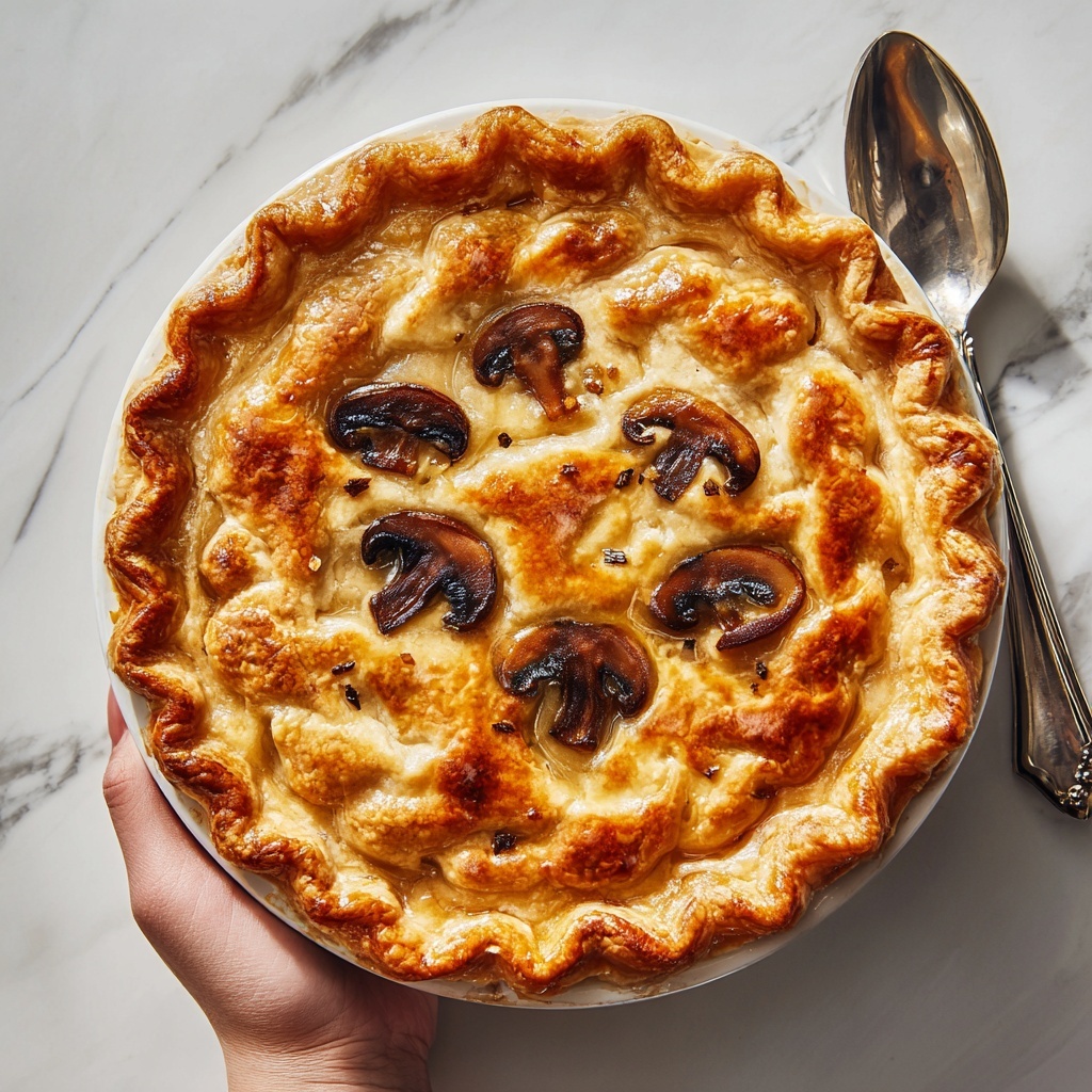 Creamy Mushroom Pot Pie with Flaky Crust Recipe - Recipe Image